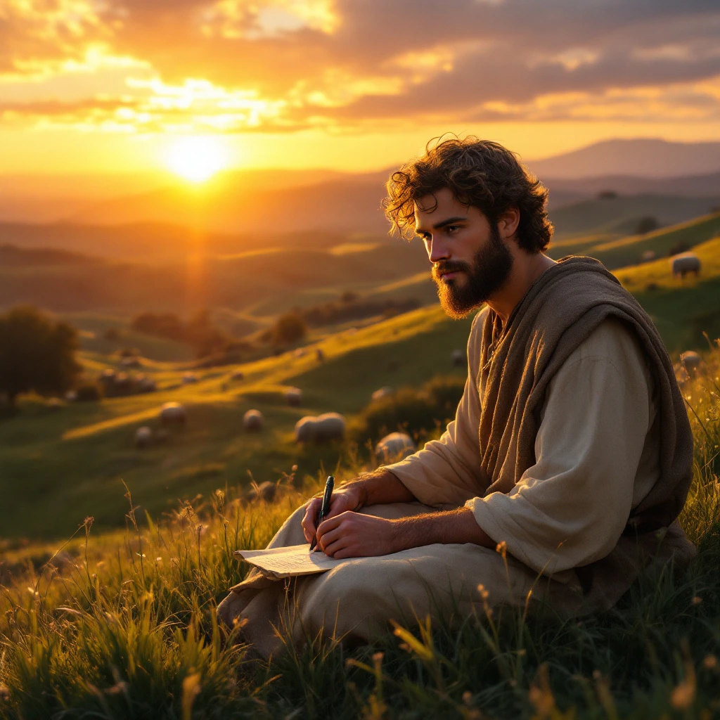 David Writes Psalm 23