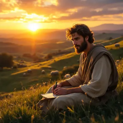 David Writes Psalm 23