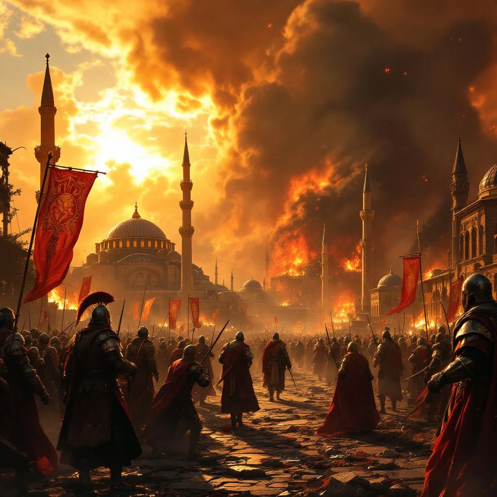 The Fourth Crusade Sacks Constantinople